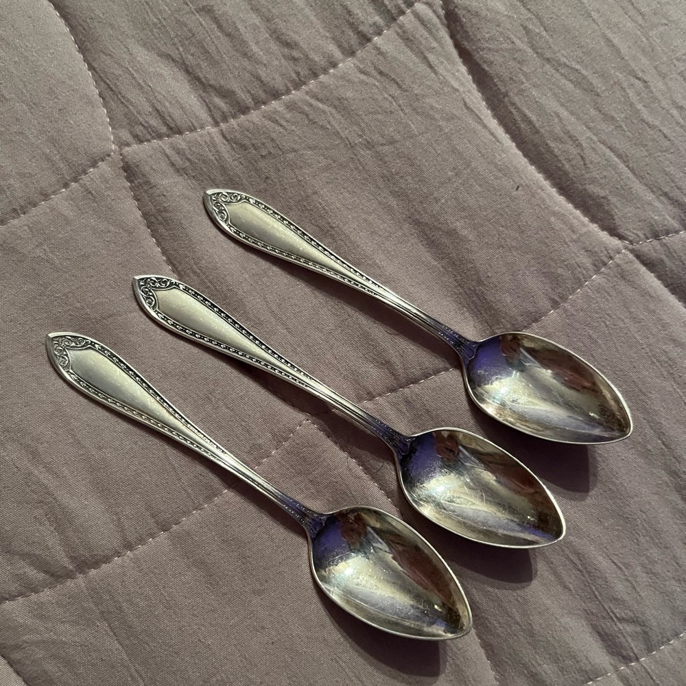 Silver triple plus 5.25" spoons. Great for dips, nuts ect..